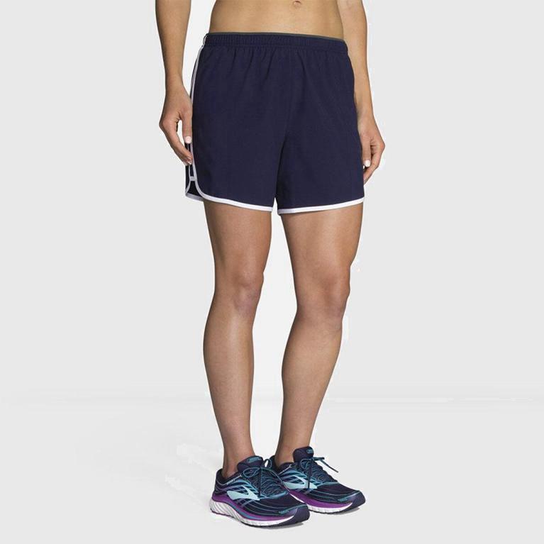 Brooks Go-To 5 Mujer Pantalones Cortos - Azules (5706TWKDI)